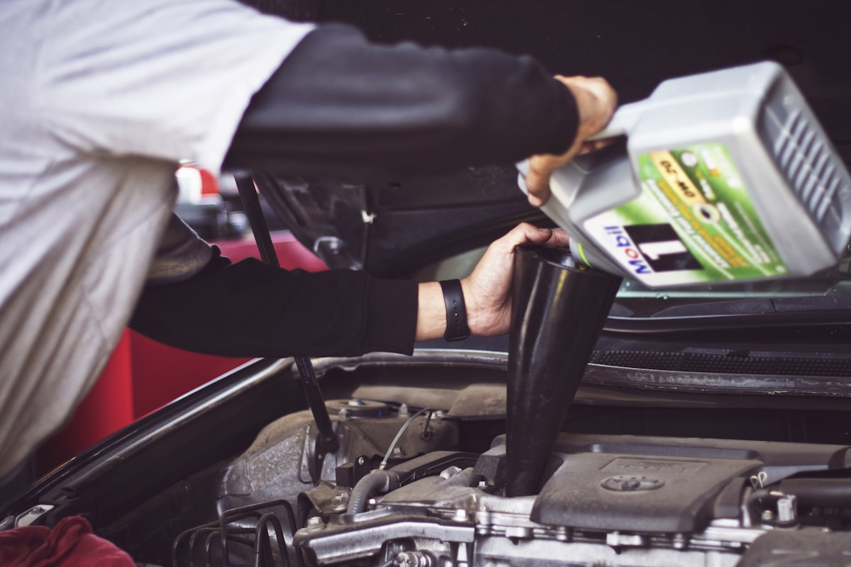 Logbook service oil change at Granville Auto Mechanic